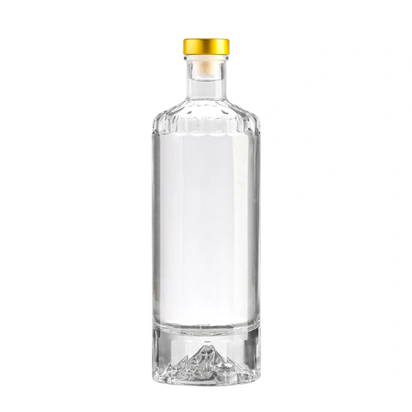 定制批发500ml晶白料白酒瓶 山形厚底晶质料玻璃瓶伏特加玻璃瓶生产厂家